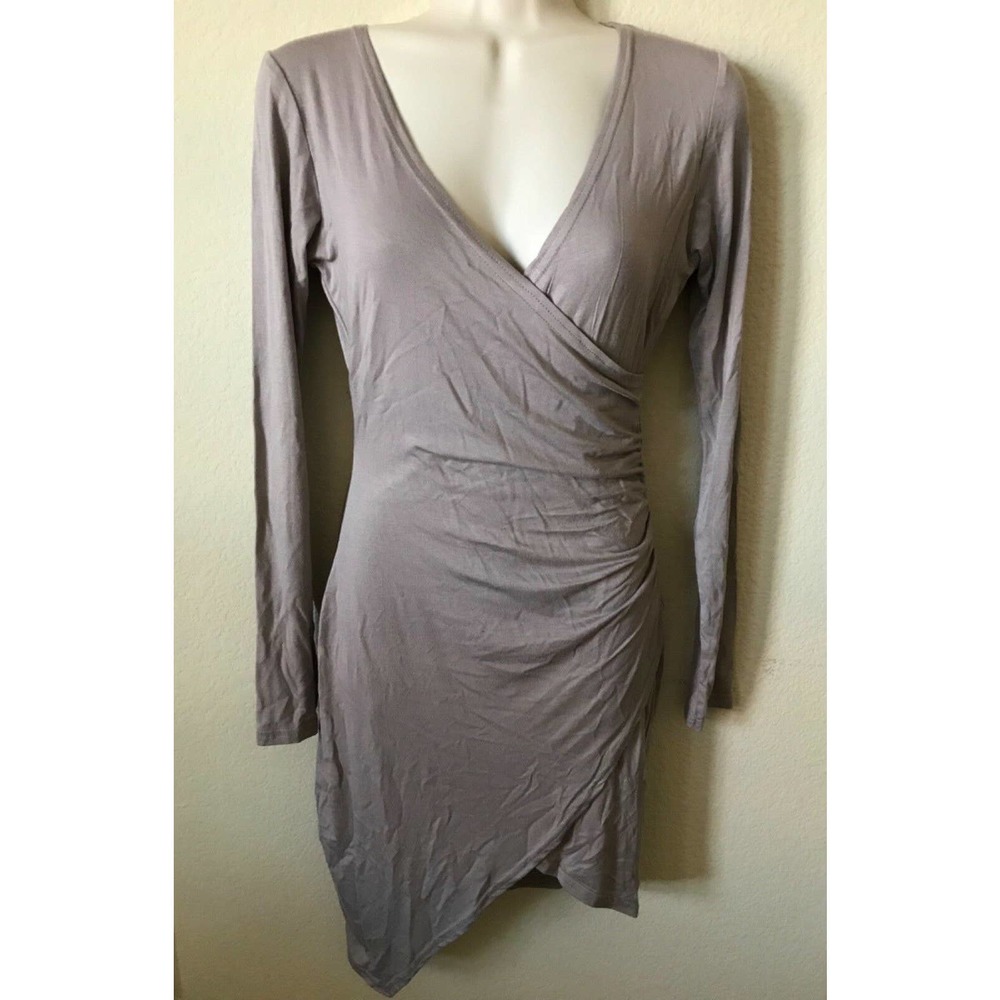 Pretty Little Things Wrap Bodycon V Neck Dress